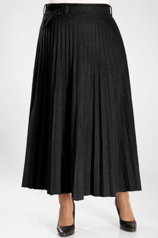 Black Long Pleated Skirt
